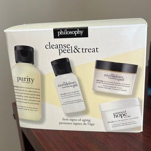 Philosophy Cleanse Peel Treat Face Care Set, new / unopened
